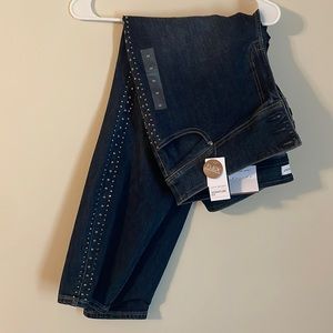 Studded High-Rise Denim Jeggings